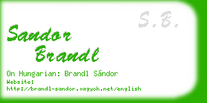 sandor brandl business card